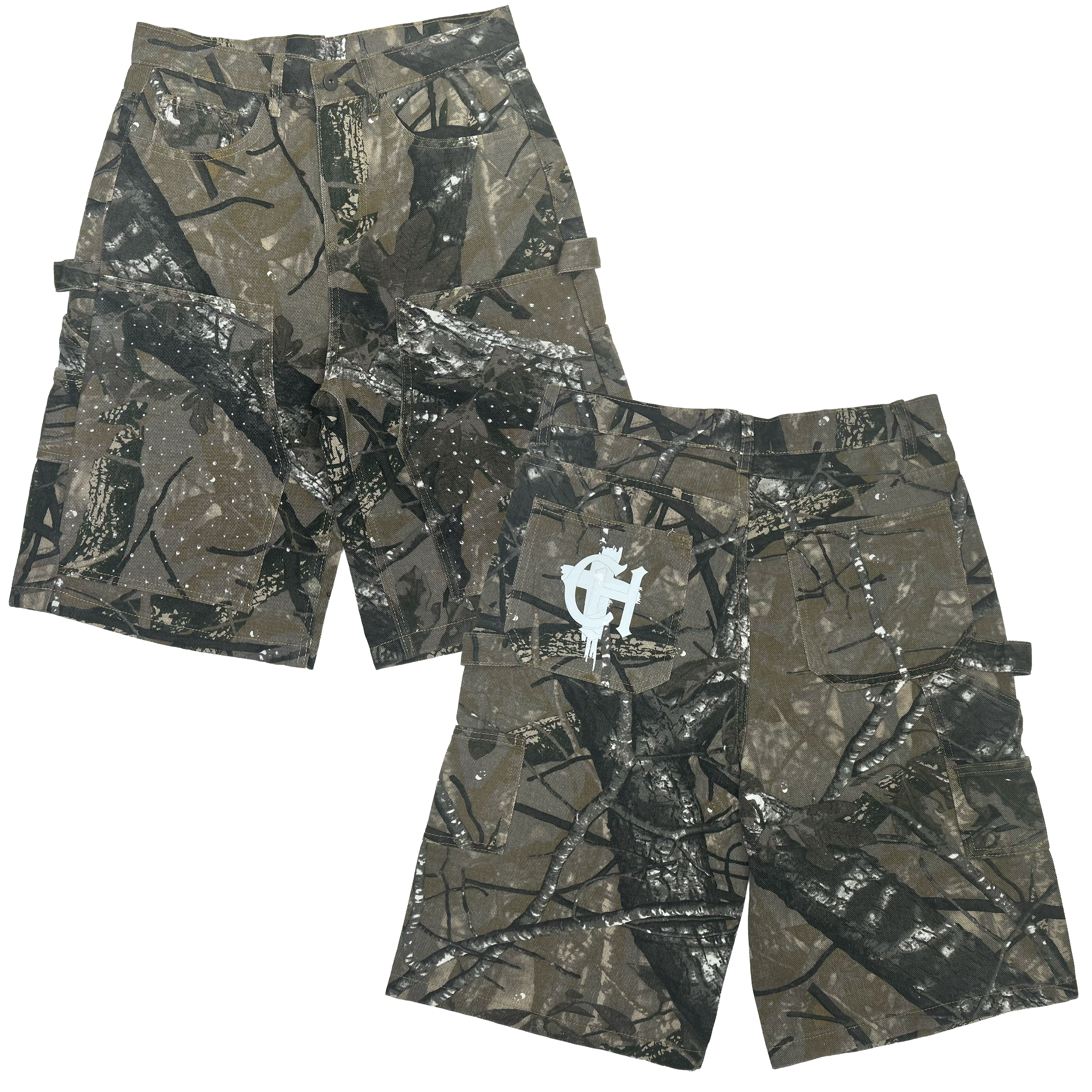 Camo Ch Rhinestone Jorts