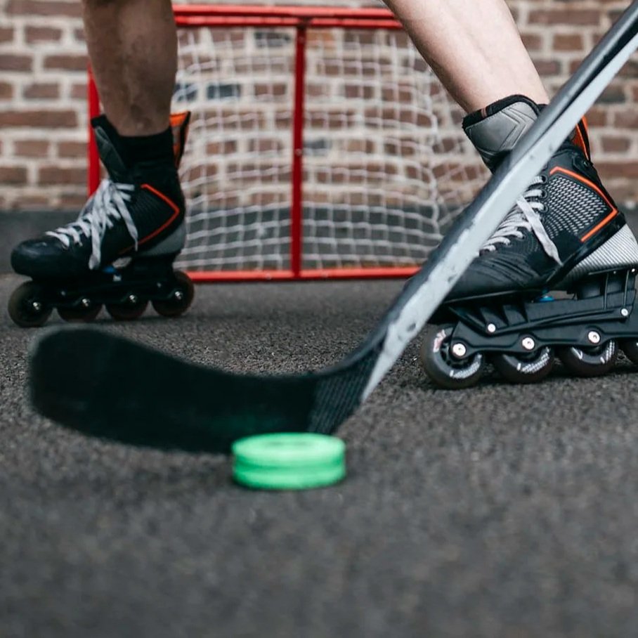 Green Biscuit street hockey puck