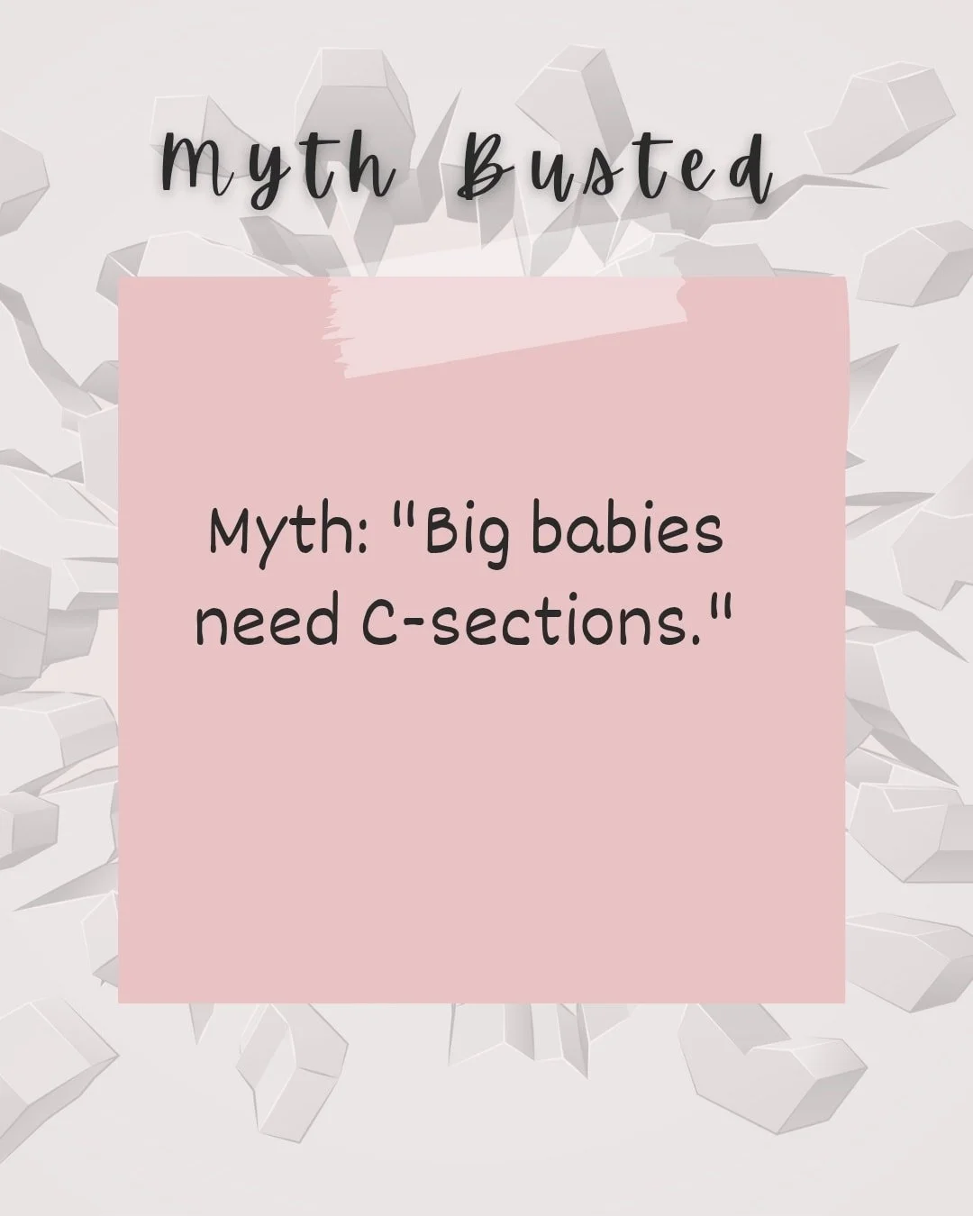 ✨Myth Monday✨

'Big babies need a c-section'

What do you think? Swipe to learn more!