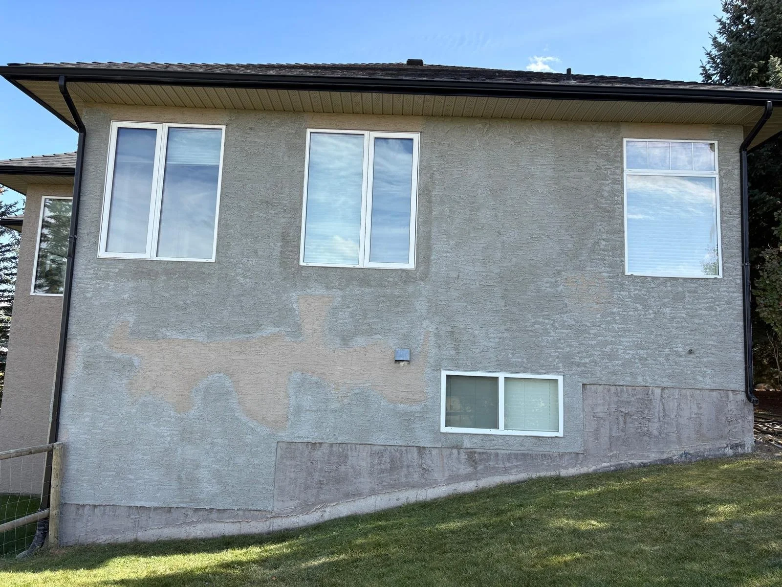 After: Fully restored with seamless texture and weather-tight finish