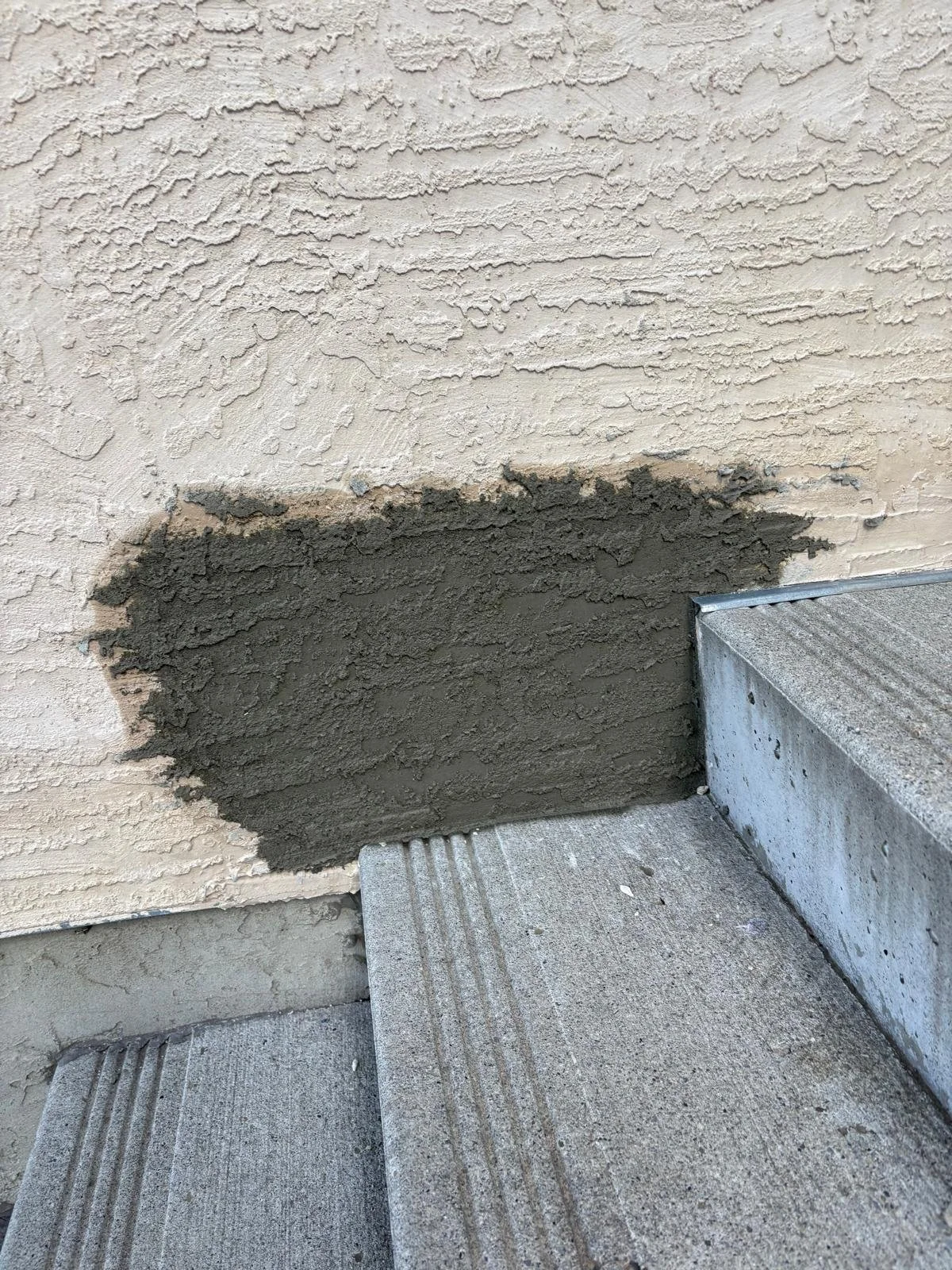 After: Repaired, re-textured, and blended to match existing finish