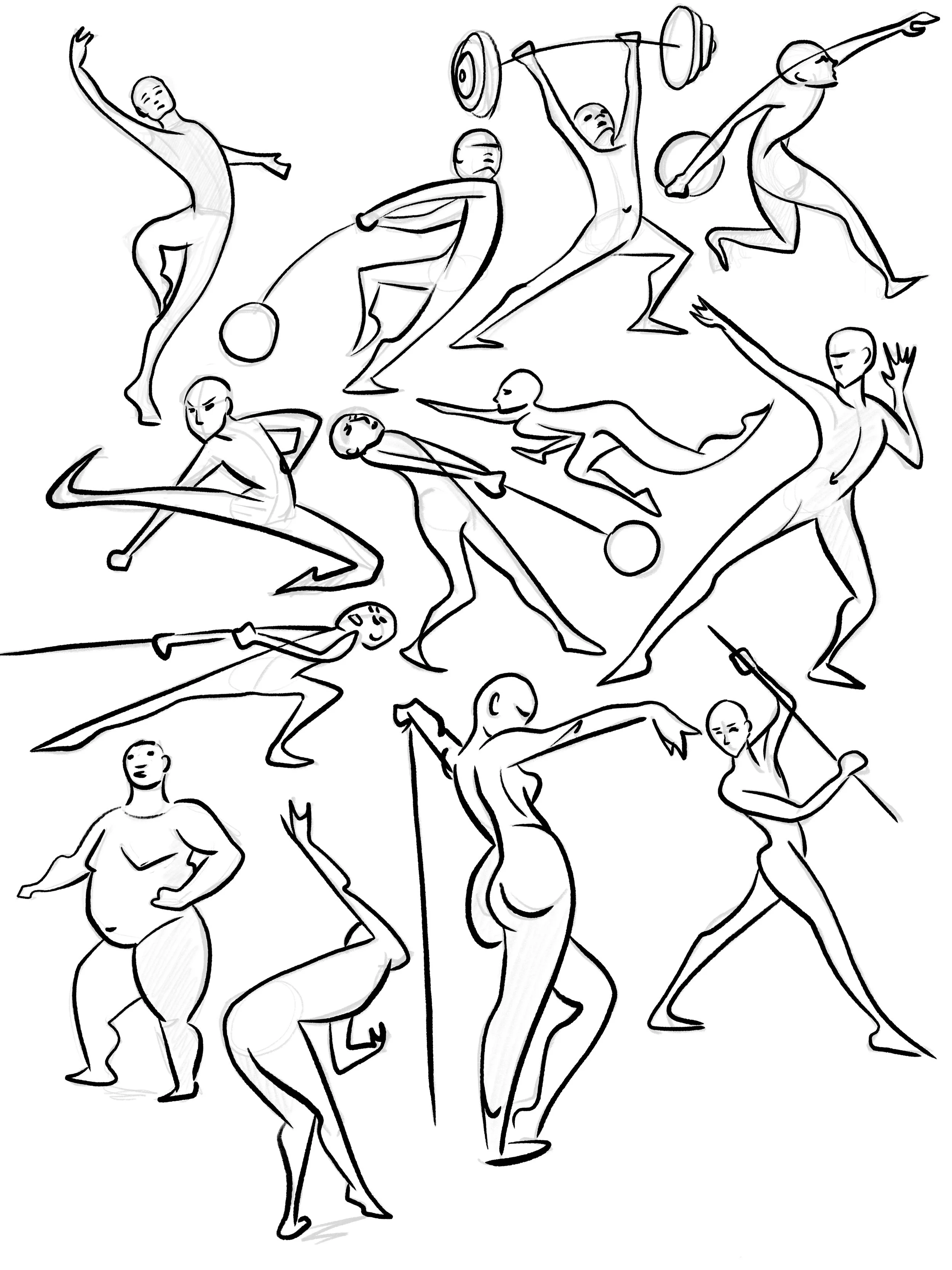 One Minute Gesture Drawings (2025)