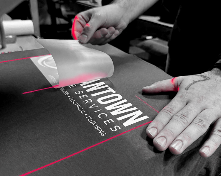 Applying a custom design with a heat press
