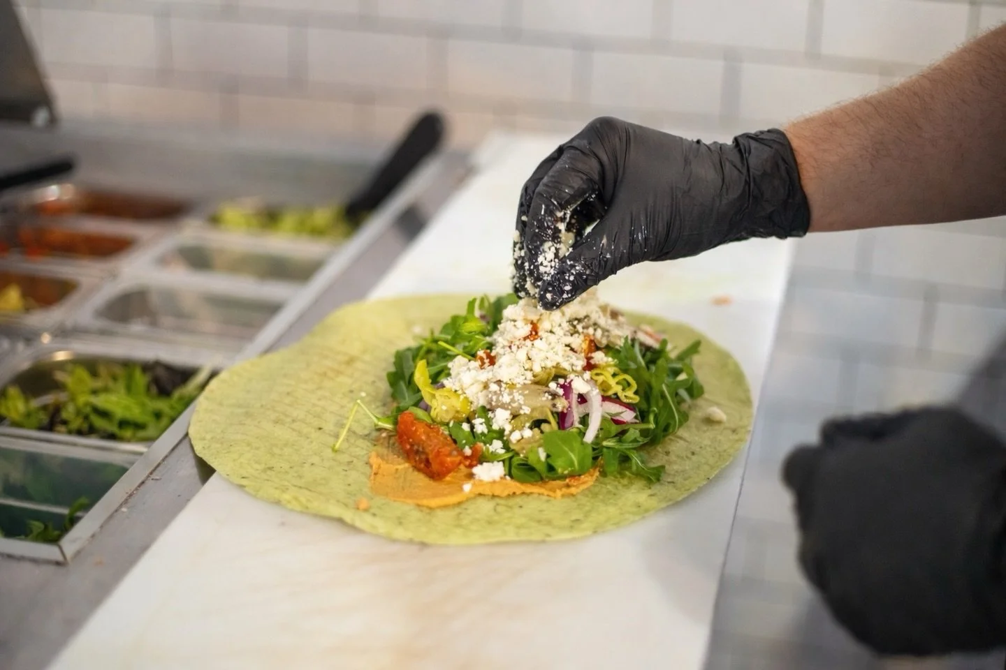 Built to order. Built to impress.

Our new Betta with Feta is the perfect vegetarian option with roasted red pepper hummus, fire-roasted tomato, grilled artichoke, feta, and arugula, all wrapped in spinach and made fresh just for you.

Swing by for a