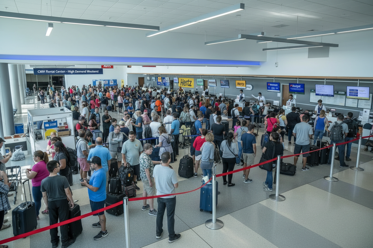 Columbus airport rental chaos on OSU game day