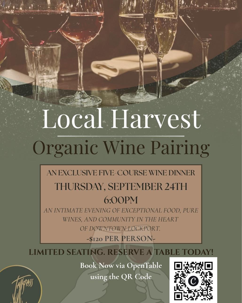Join us for an exclusive evening dedicated to the harmony between sustainable agriculture and exceptional dining on September 24th at 6pm. 

Executive Chef Theron Walker has curated a multi-course tasting menu that honors our local farming partners, 