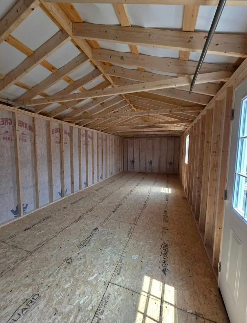Intérieur garage 12x30 espace double pour atelier ou rangement