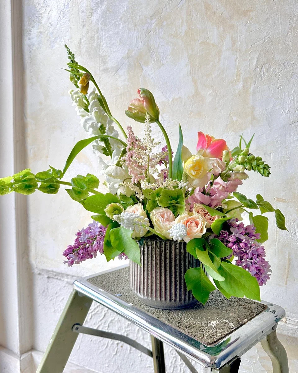 In house floral arrangement for bat haus wedding venue in brooklyn