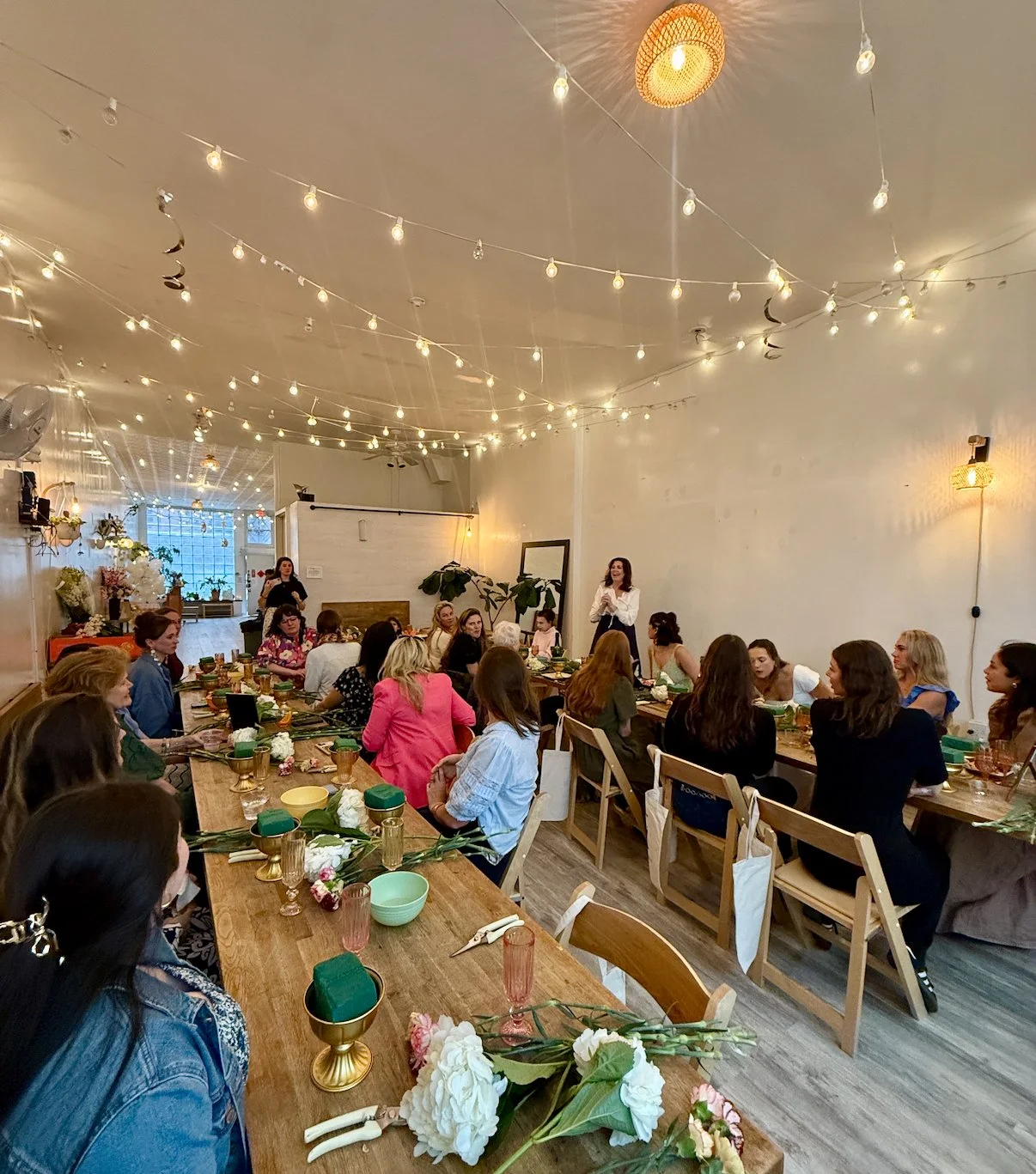 Birthday Floral Workshop Celebration at Bat Haus in Brooklyn