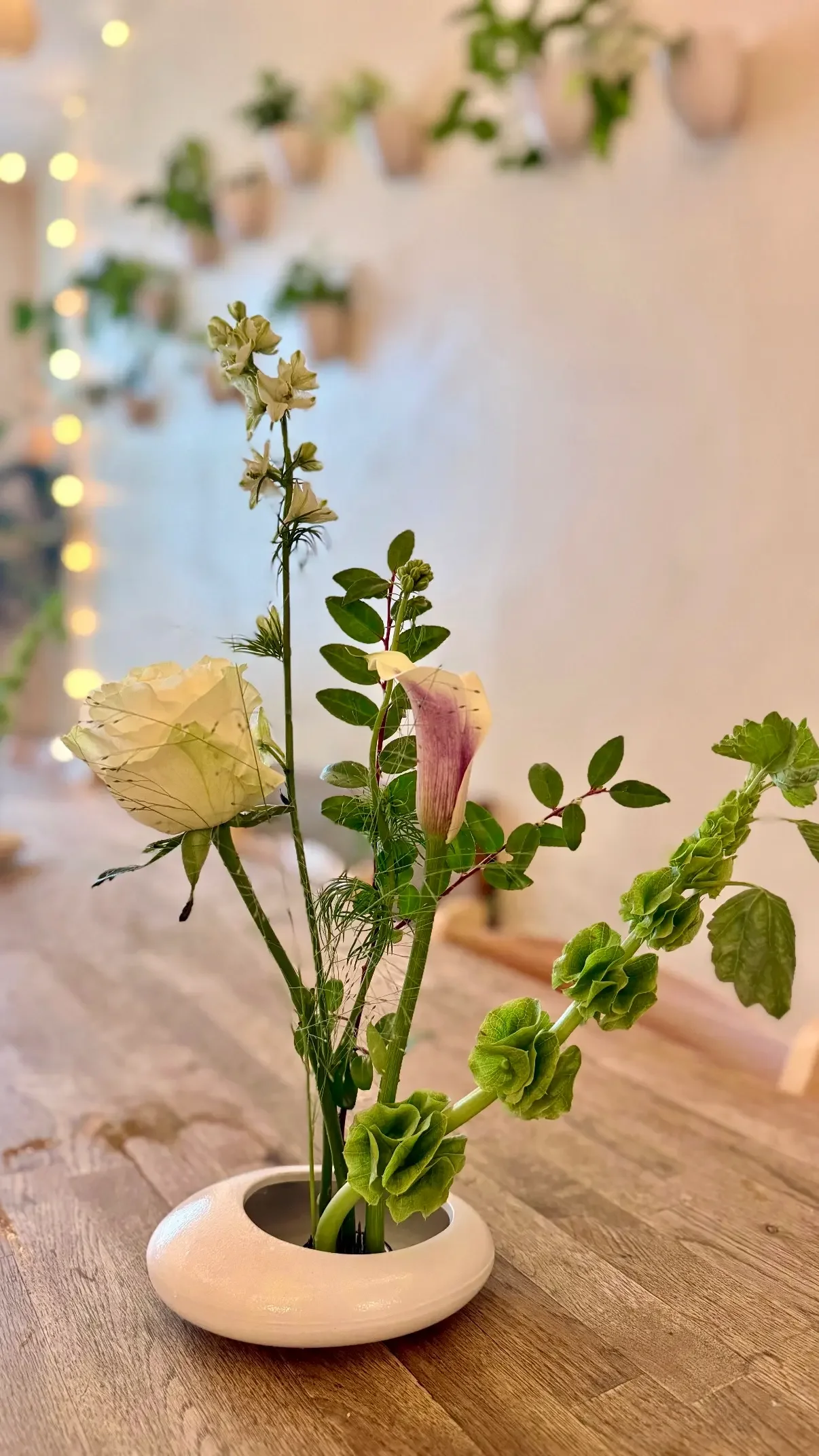 Japanese ikebana floral arrangement at bat haus brooklyn