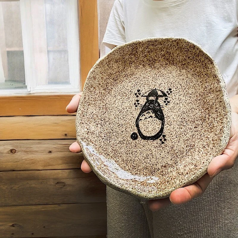 Handmade ceramic dinner plate created in a private dinnerware pottery class at Bat Haus in Brooklyn NYC