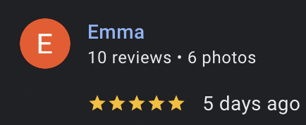 Emma wrote a five-star review for bat haus event space in brooklyn for her engagement party