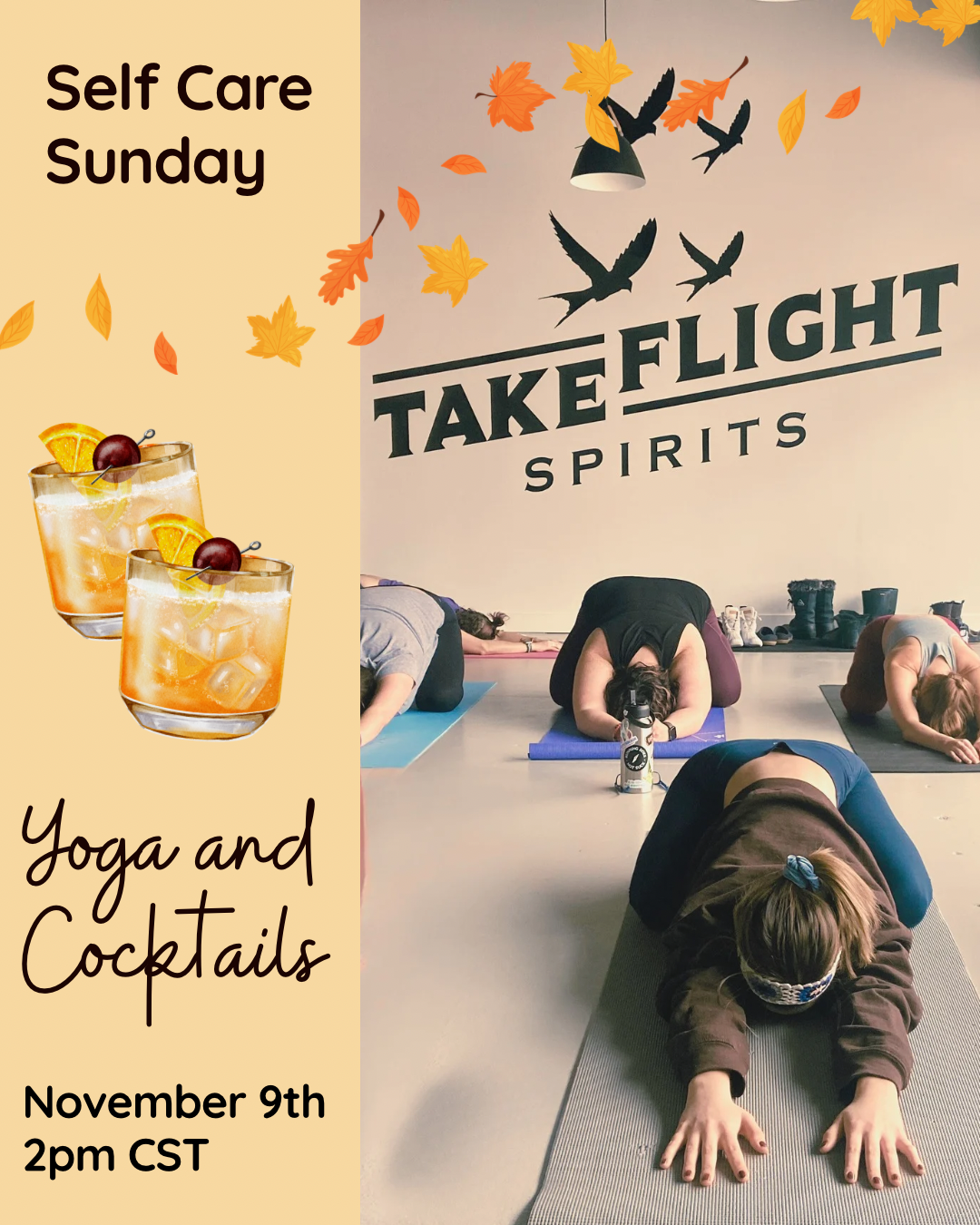 Yoga & Cocktails at Take Flight 