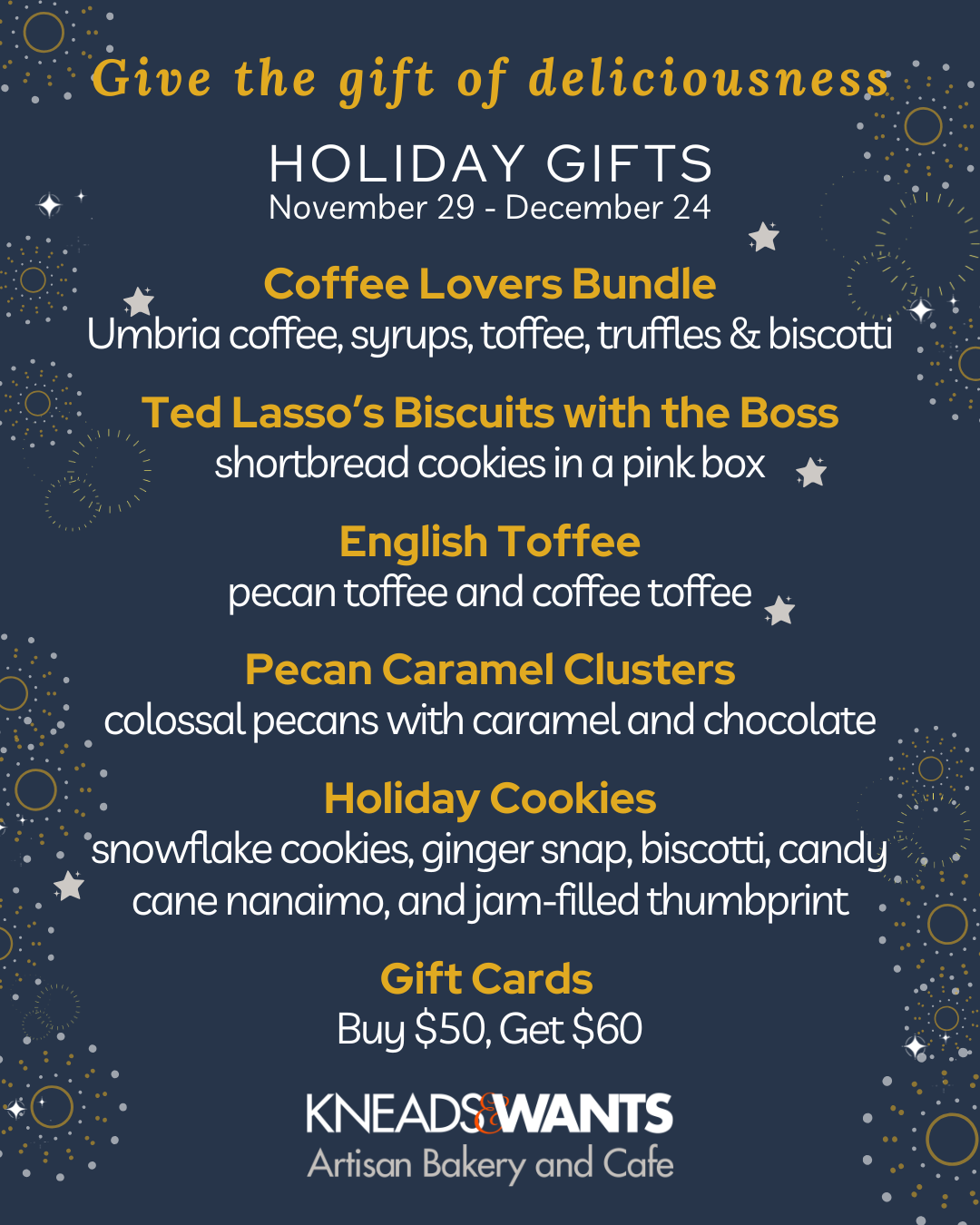 Holiday Gifts at Kneads and Wants 