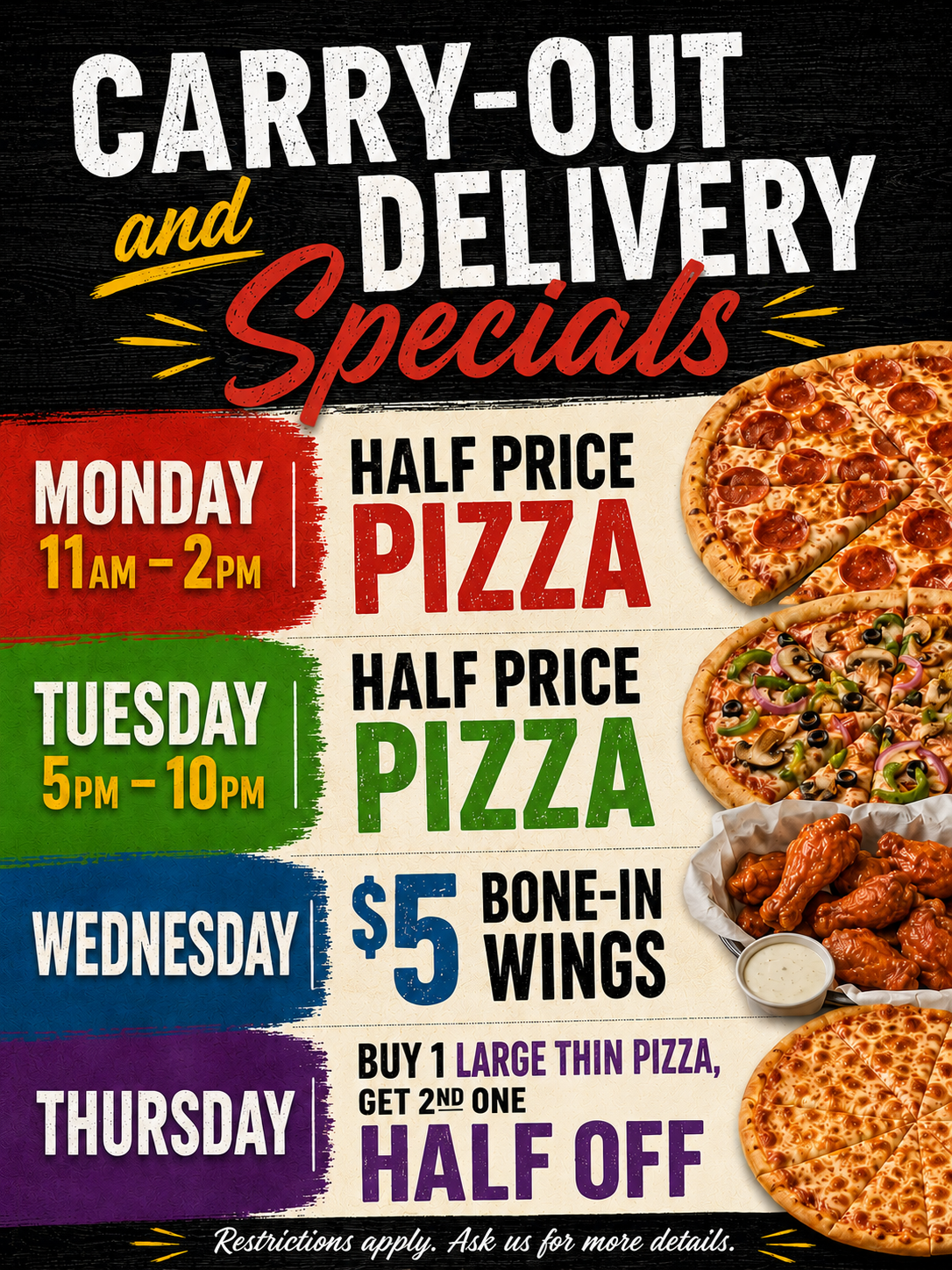 Carry-Out & Delivery Specials | Village Inn Pizzeria