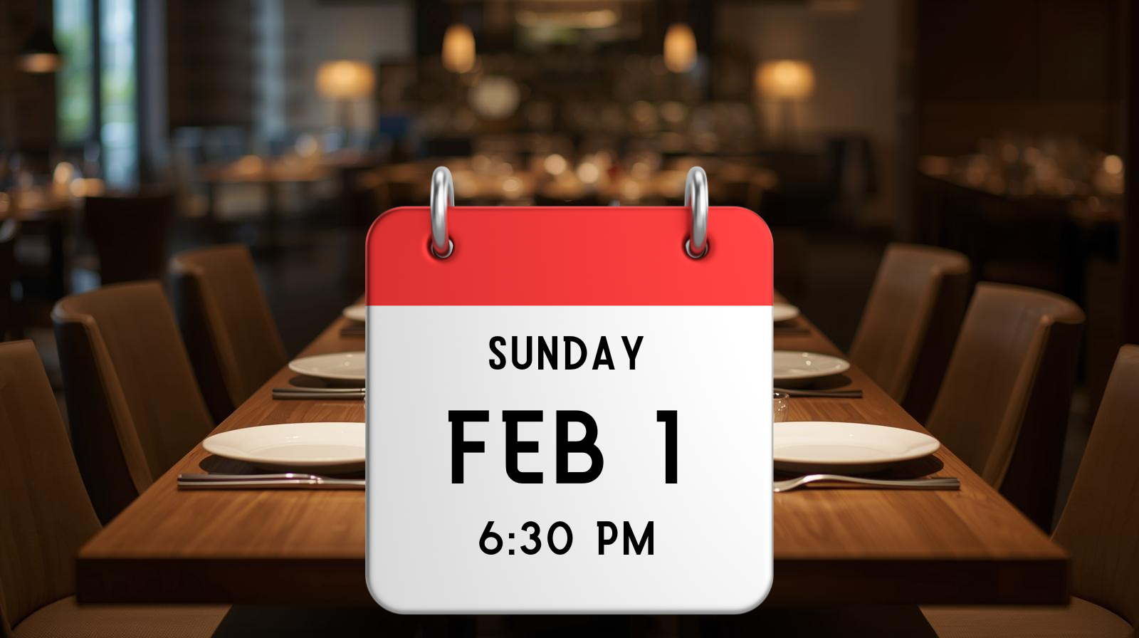 Progressive Dinner – Sunday, February 1, 6:30 PM