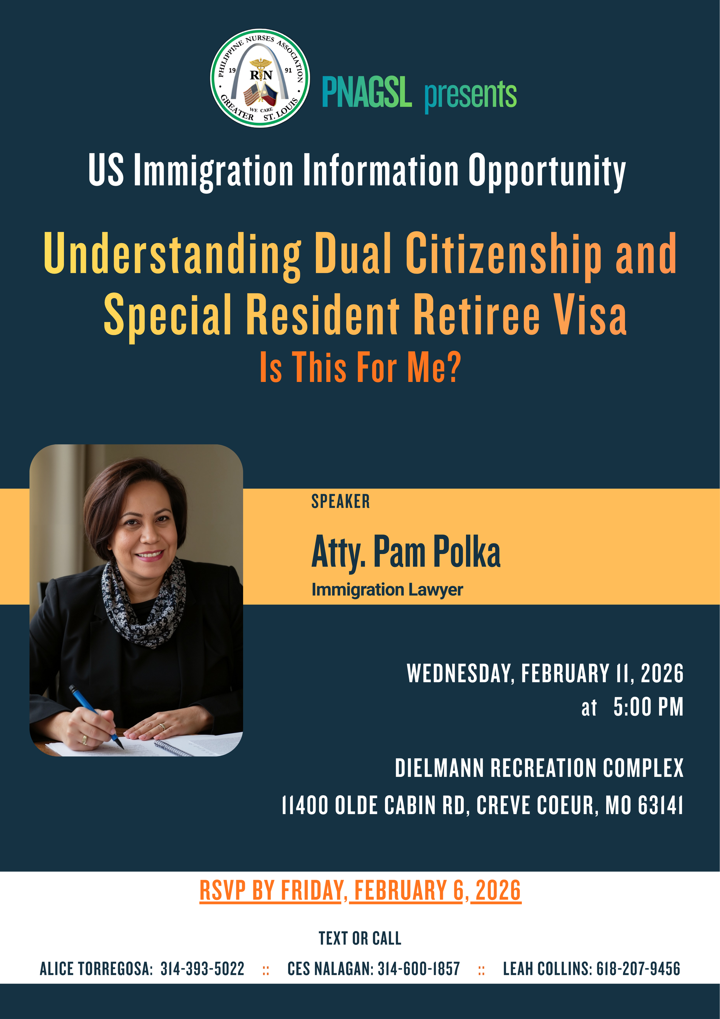 PNAGSL Presents: US Immigration Information Opportunity