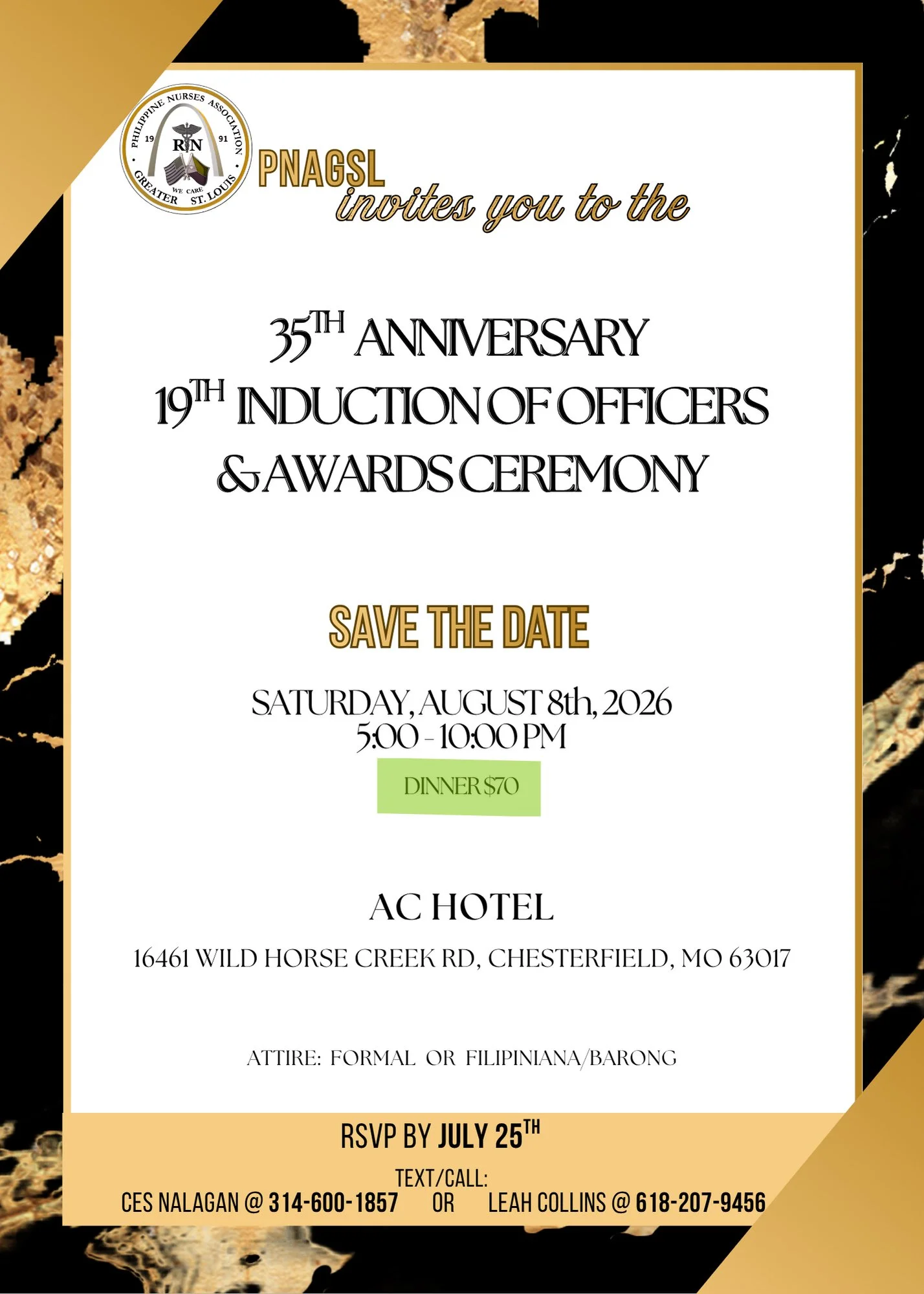 PNAGSL's 35th Anniversary & 19th Induction of Officers & Awards Ceremony