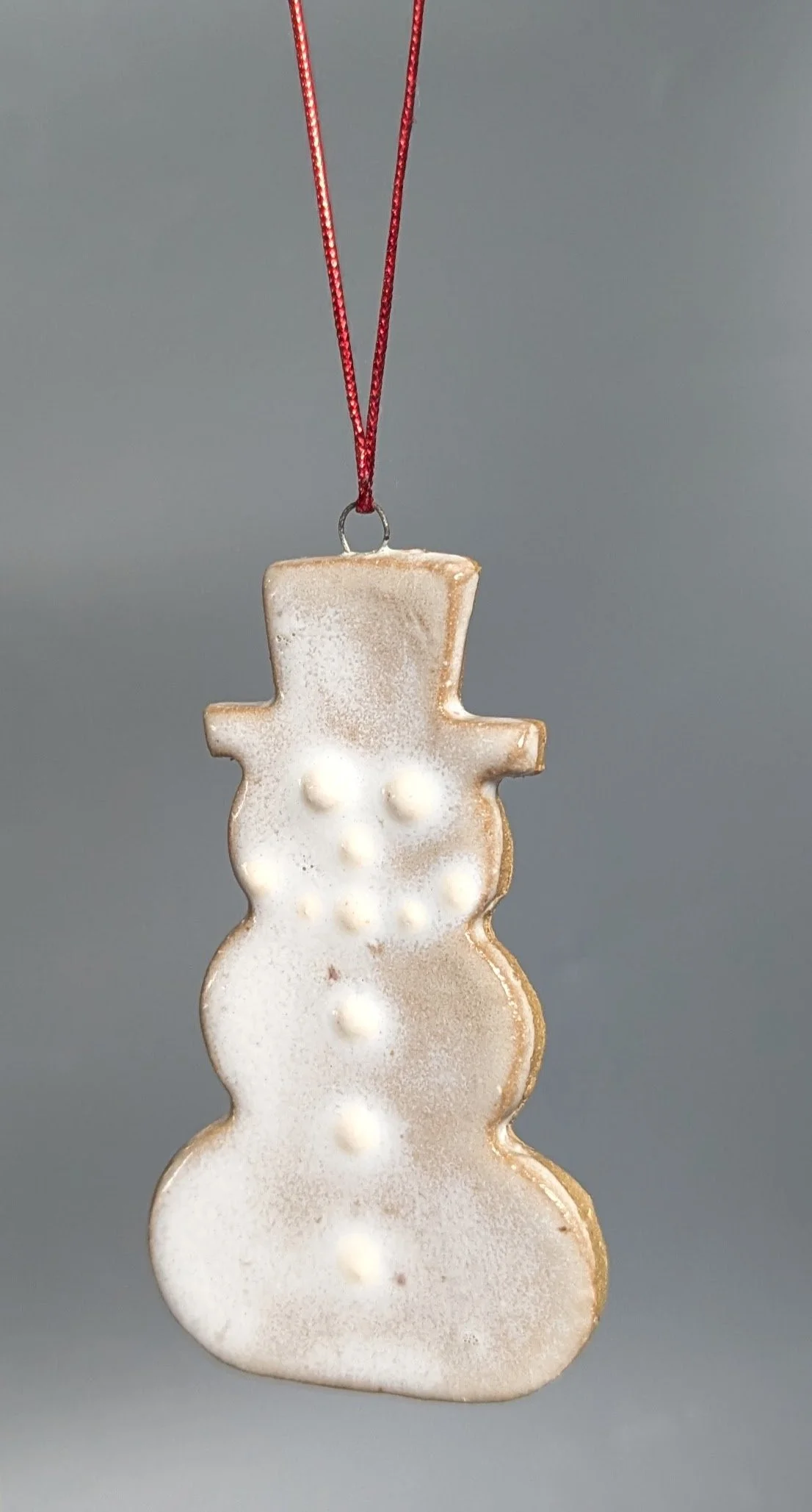 "Iced Gingerbread" Snowmen Ornaments
