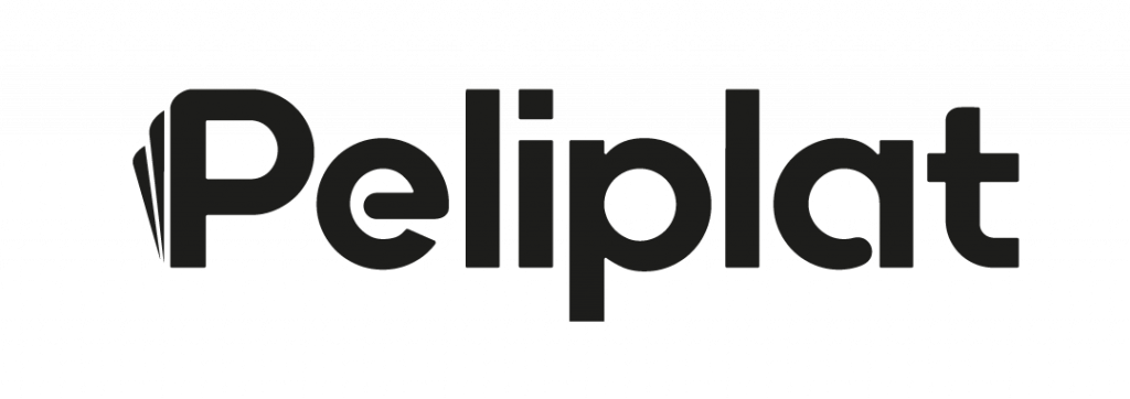 Pelipat logo in black text with a stylized stack of papers to the left