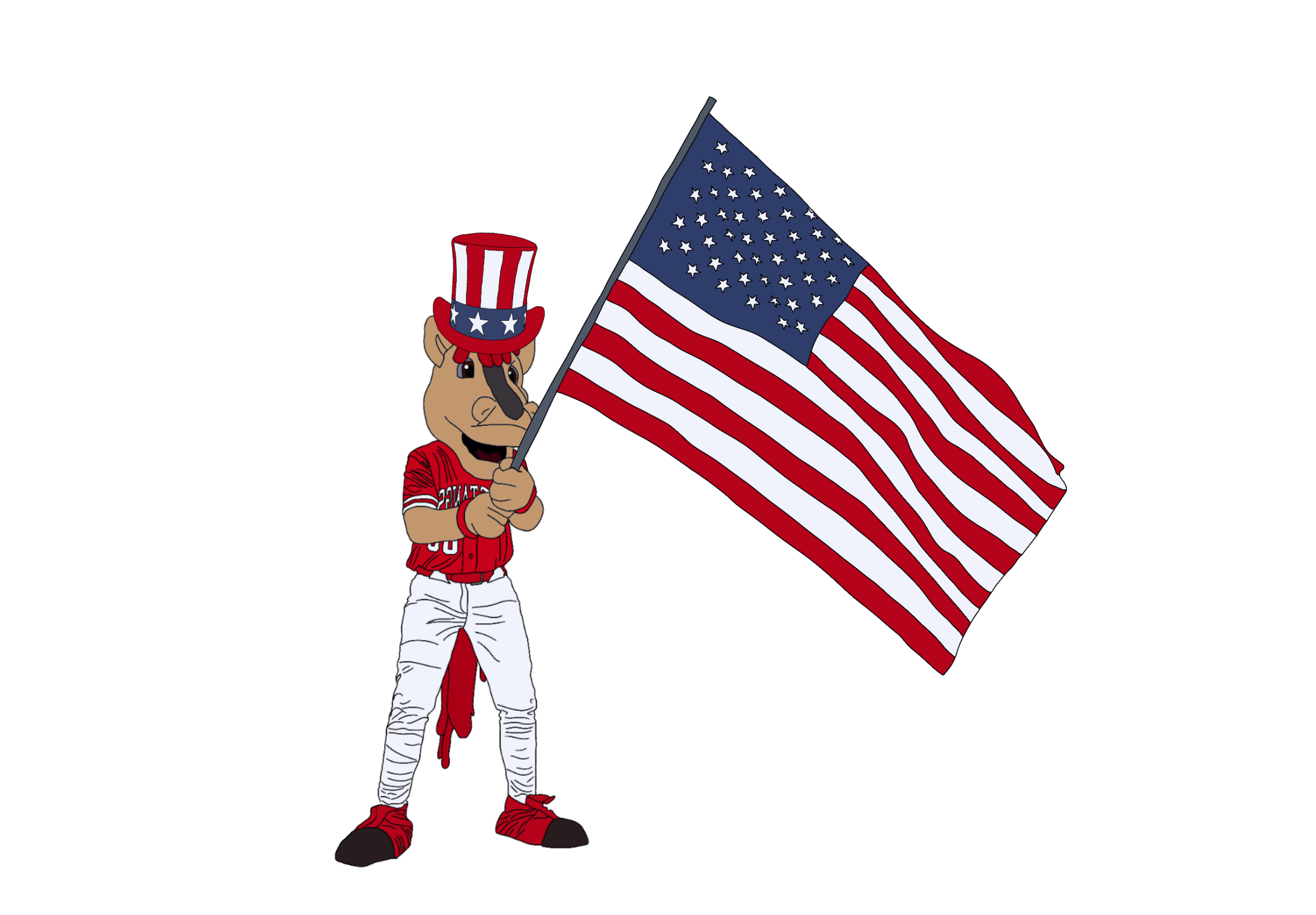 Patriotic Mascot Sticker - Procreate