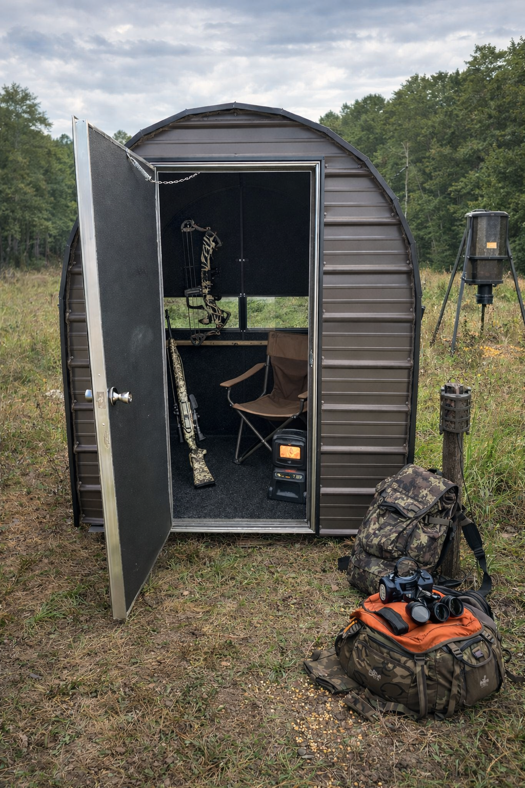 hunting blind set up