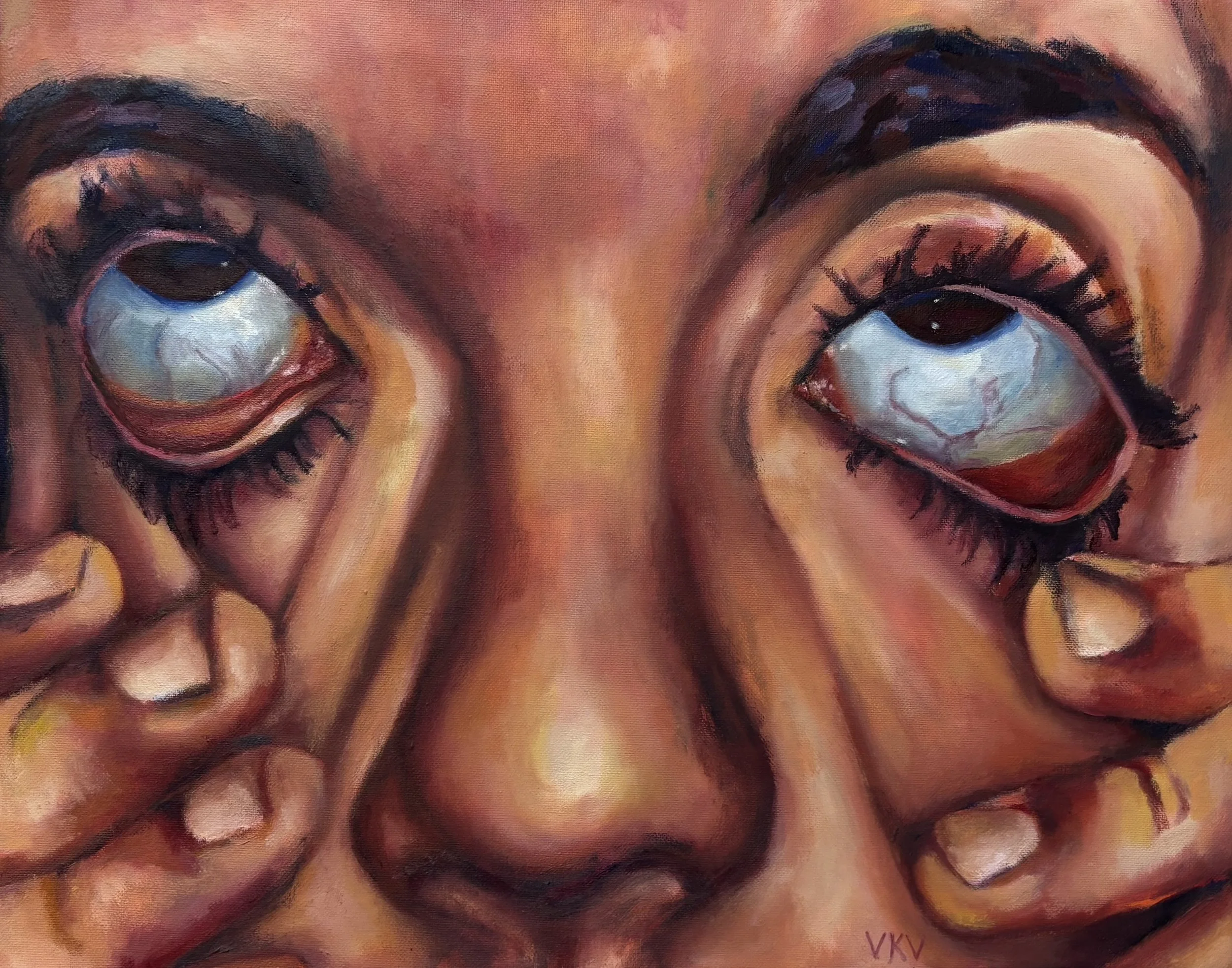 "Deadline", oil on canvas, 20 inches by 16 inches, 2025