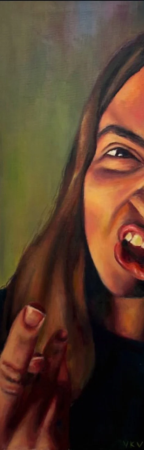 "Say It Again", oil on canvas, 12 inches by 36 inches, 2025