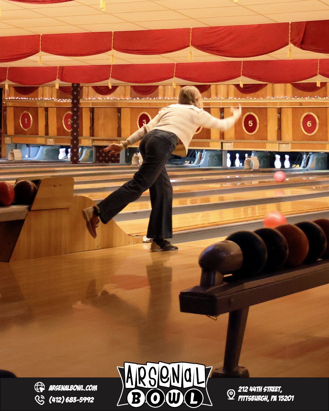 Leave the stress at the door. It&rsquo;s just you, the lane, and ten pins standing in your way.

🔗www.arsenalbowl.com 
📍212 44th Street, Pittsburgh, PA 15201
📞(412) 683-5992 

 #tenpinbowling #bowling #bowlingalley #bowlingalleyfun #fun