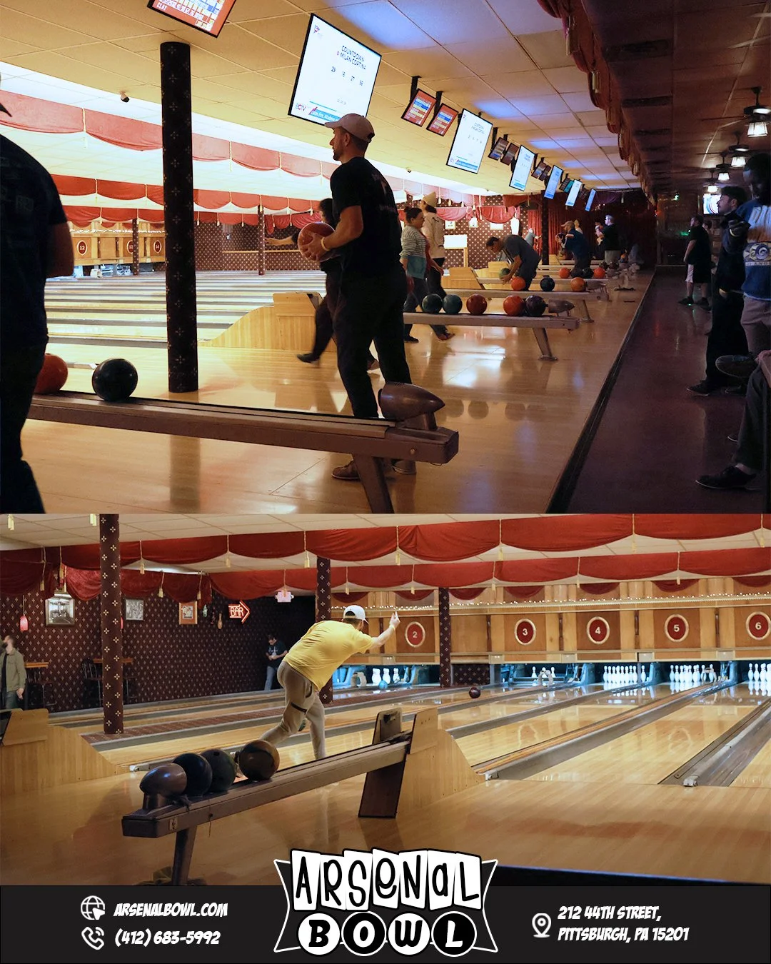 Where the warmth of a classic saloon meets the thrill of the lanes.

🔗www.arsenalbowl.com 
📍212 44th Street, Pittsburgh, PA 15201
📞(412) 683-5992 

 #thingstodoinpittsburgh #pittsburghpa #bowlingfun #pittsburgh #bowling