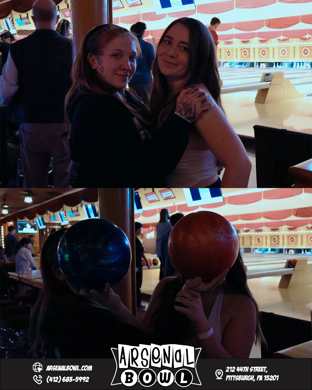 Nights are just better when you're bowling with friends. 🎳

🔗www.arsenalbowl.com 
📍212 44th Street, Pittsburgh, PA 15201
📞(412) 683-5992 

 #thingstodoinpittsburgh #bowlingfun #pittsburgh #bowling #pittsburghpa