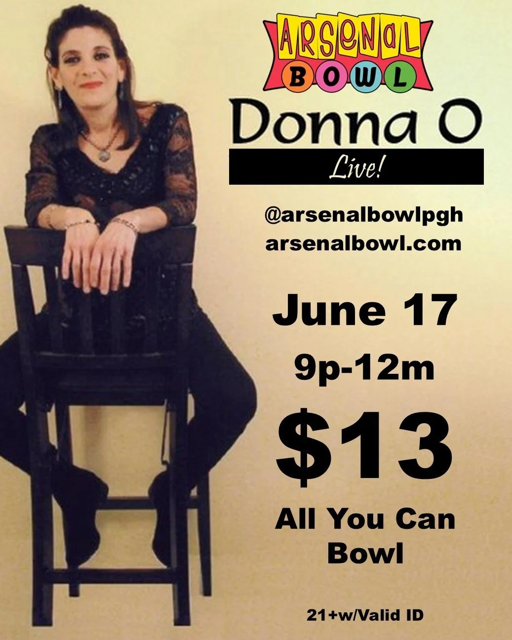 📣📣 BAND ANNOUNCEMENT 📣📣

On Wednesday June 17th we will be joined by Donna O Music !!

It's going to be an awesome night,  see you there 👀 

Doors open 9pm.

Everyone must be 21+ and provide valid ID upon entry.

 #pittsburghpa #event #liveband 