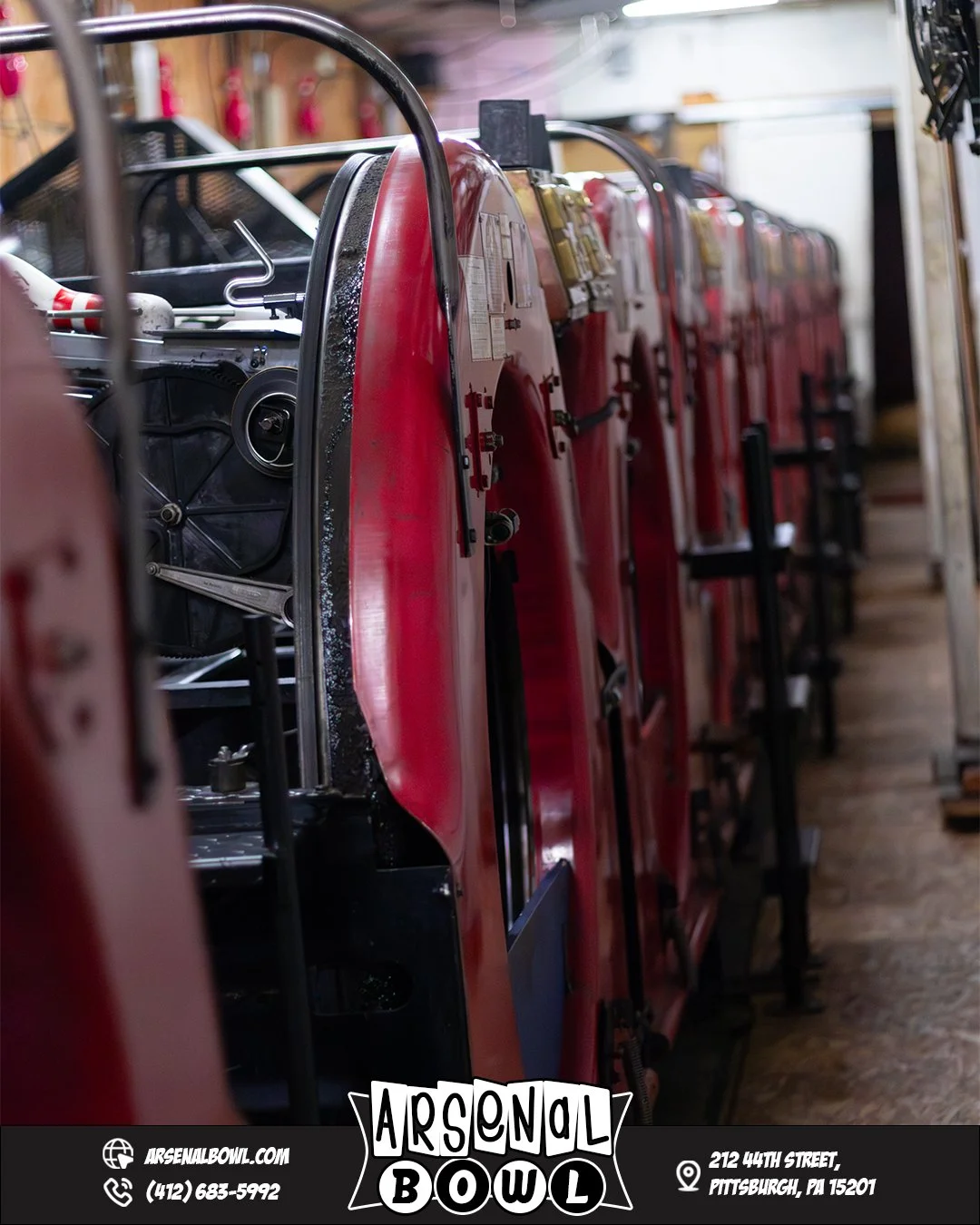 Behind the scenes 👀

🔗www.arsenalbowl.com 
📍212 44th Street, Pittsburgh, PA 15201
📞(412) 683-5992 

 #machine #pinsetters #bowling #mechanic #pittsburgh