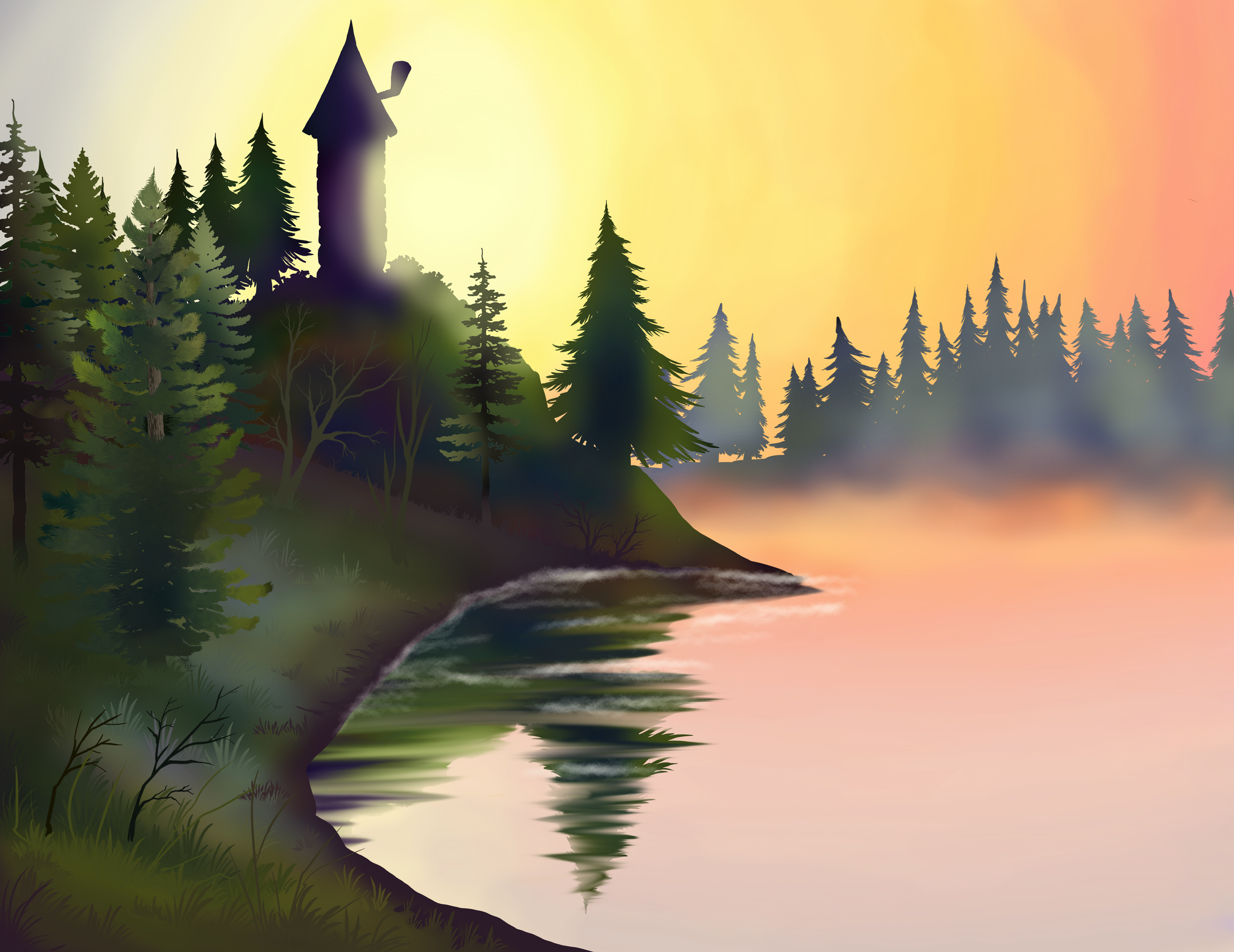 Stardew Valley Wizard's Tower Digital Painting.png