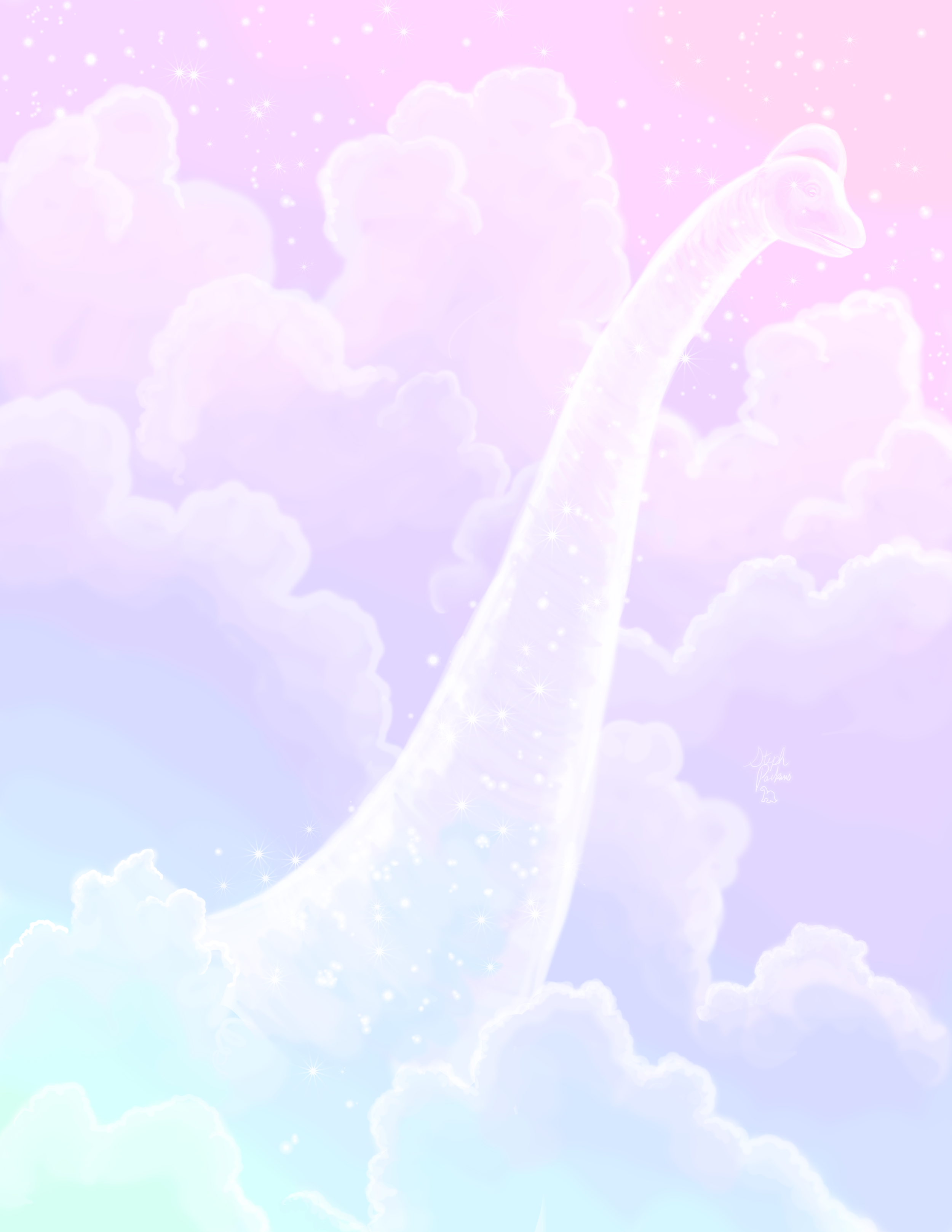 Pastel Brachiosaurus Dinosaur.png