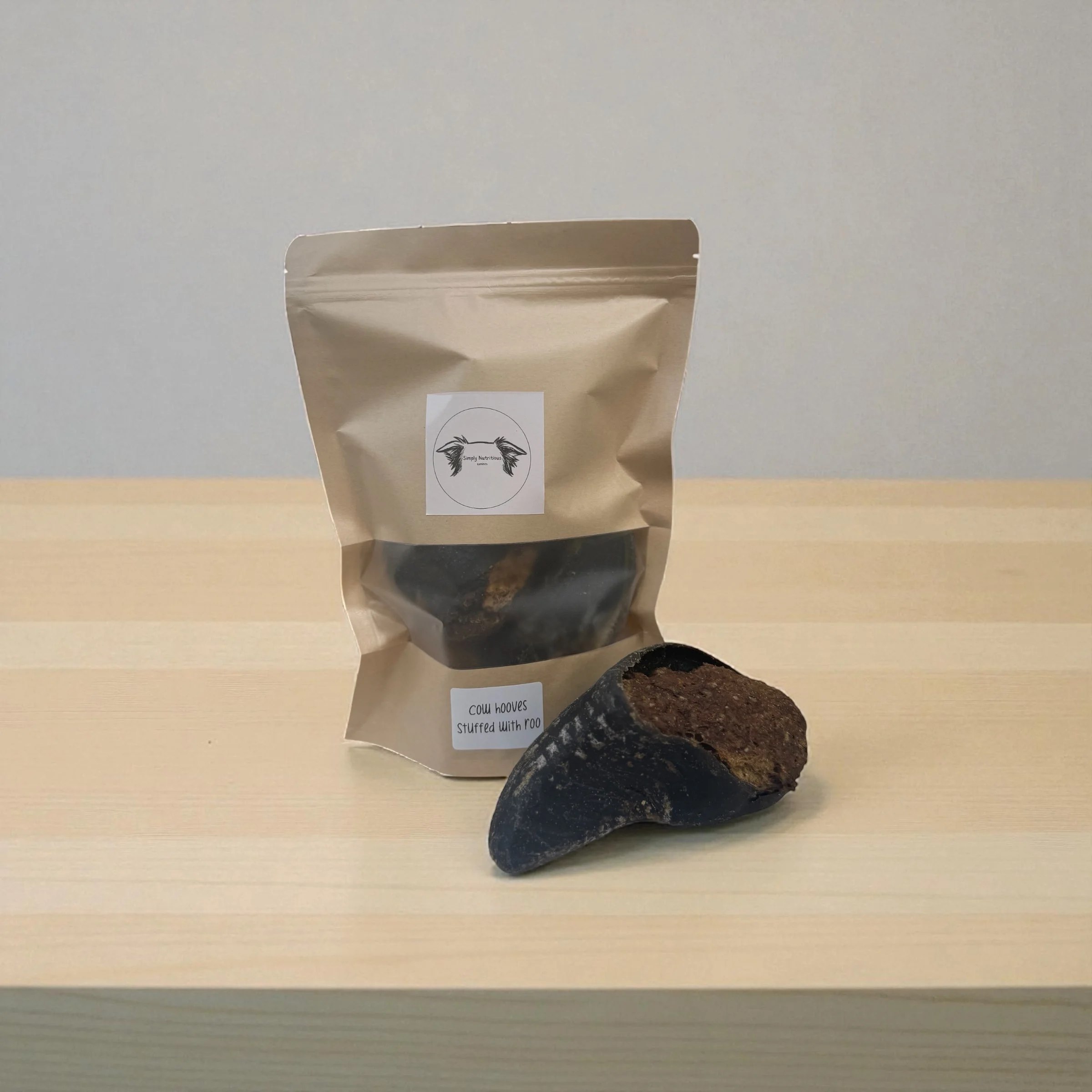 Cow hooves with kangaroo & peanut butter