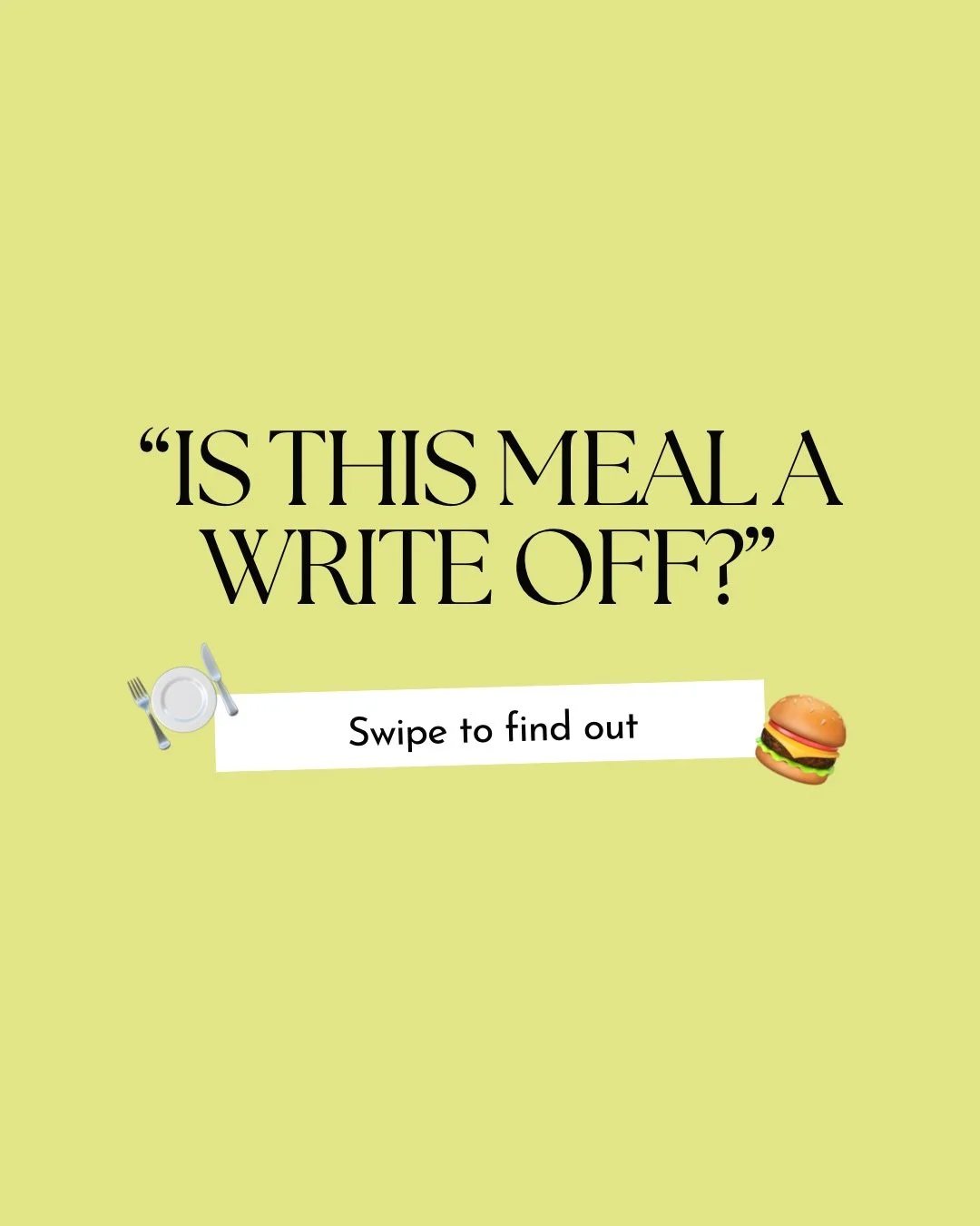 &ldquo;Is this meal a write-off?&rdquo; 🍽️

Common questions we get as CPAs.
Here&rsquo;s the general rule 👇

Ordering DoorDash while working from home?
Probably not deductible.

Meeting with a client over lunch to discuss business?
Typically yes, 