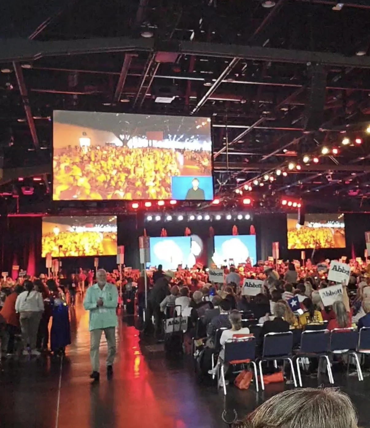 The view from the floor.  Can you feel the excitement?