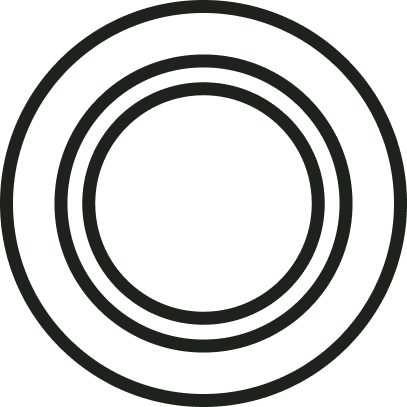 Outline of a person surrounded by two hands forming a protective gesture, all in blue line art style.