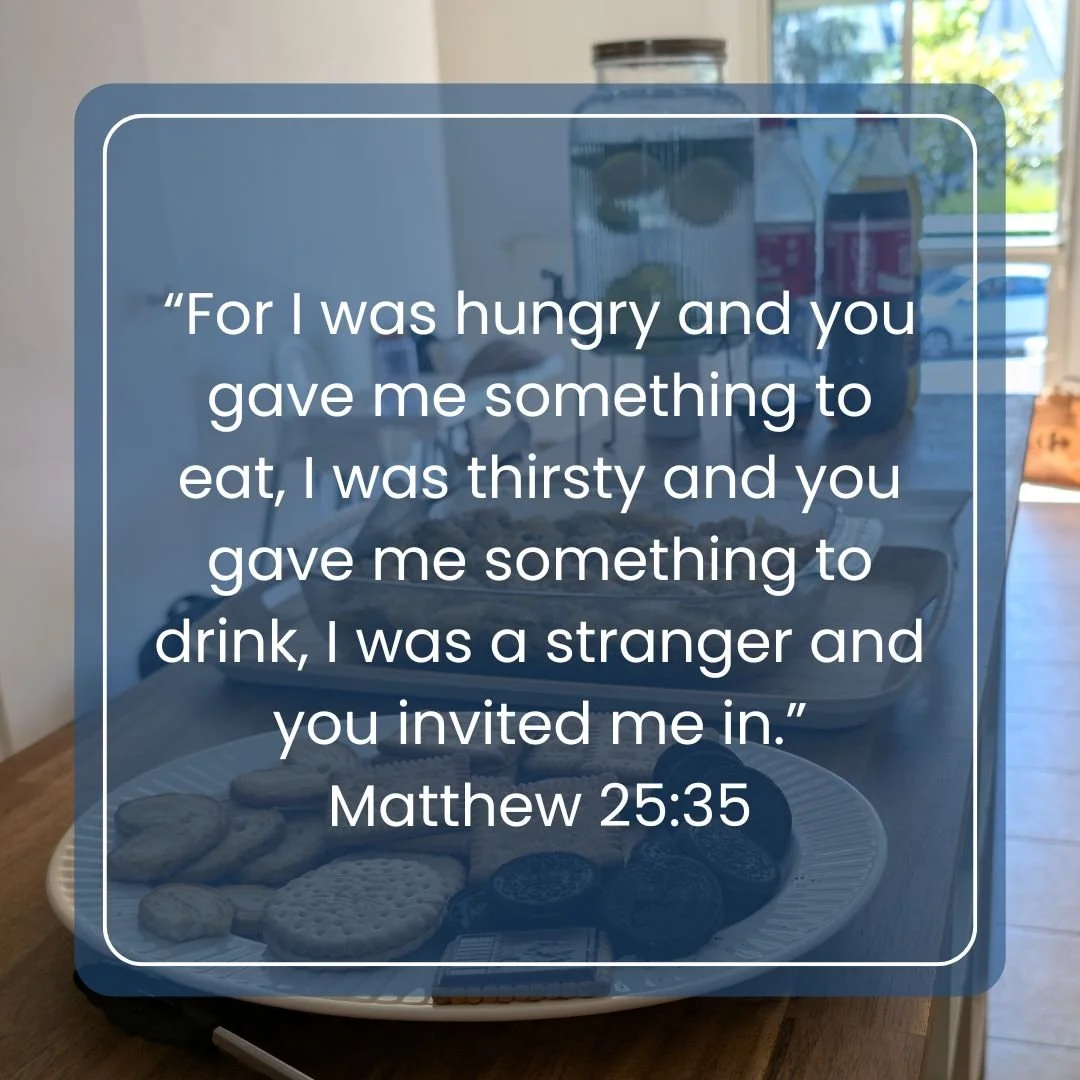 Hospitality is love in action. Food, water, a seat at the table and a sense of belonging. Who can you invite in today?

#FaithInAction #refugeeoasis