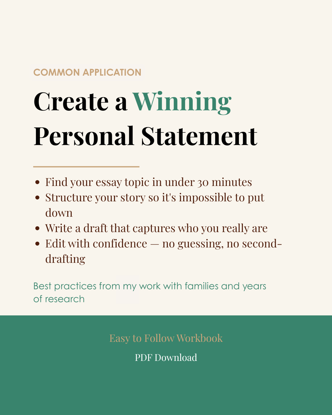Crafting Your Personal Statement