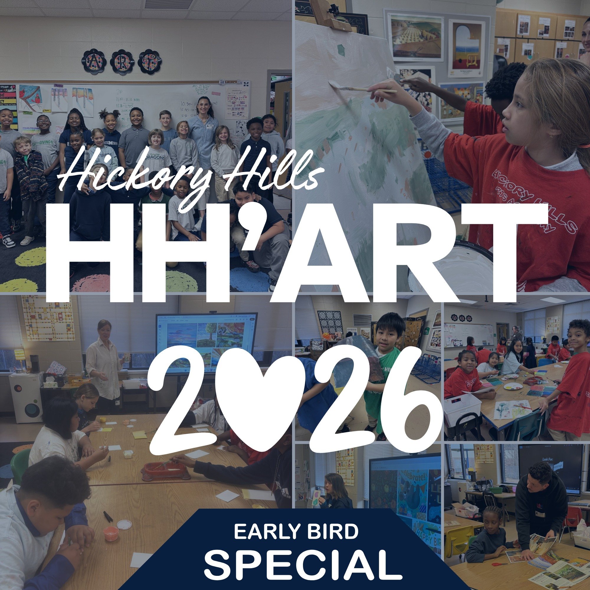 🎨 16th Annual Hickory Hills HH&rsquo;Art Show &amp; Silent Auction 🎨
This special fundraiser showcases collaborative artwork between local artists and Hickory Hills students, bringing our community together for a night of fun and philanthropy.

✨ E