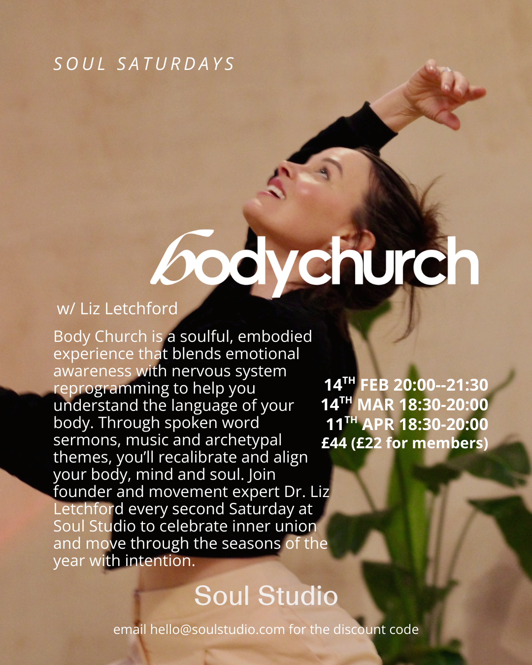 Soul Saturdays Presents : BODY CHURCH with Dr Liz Letchford