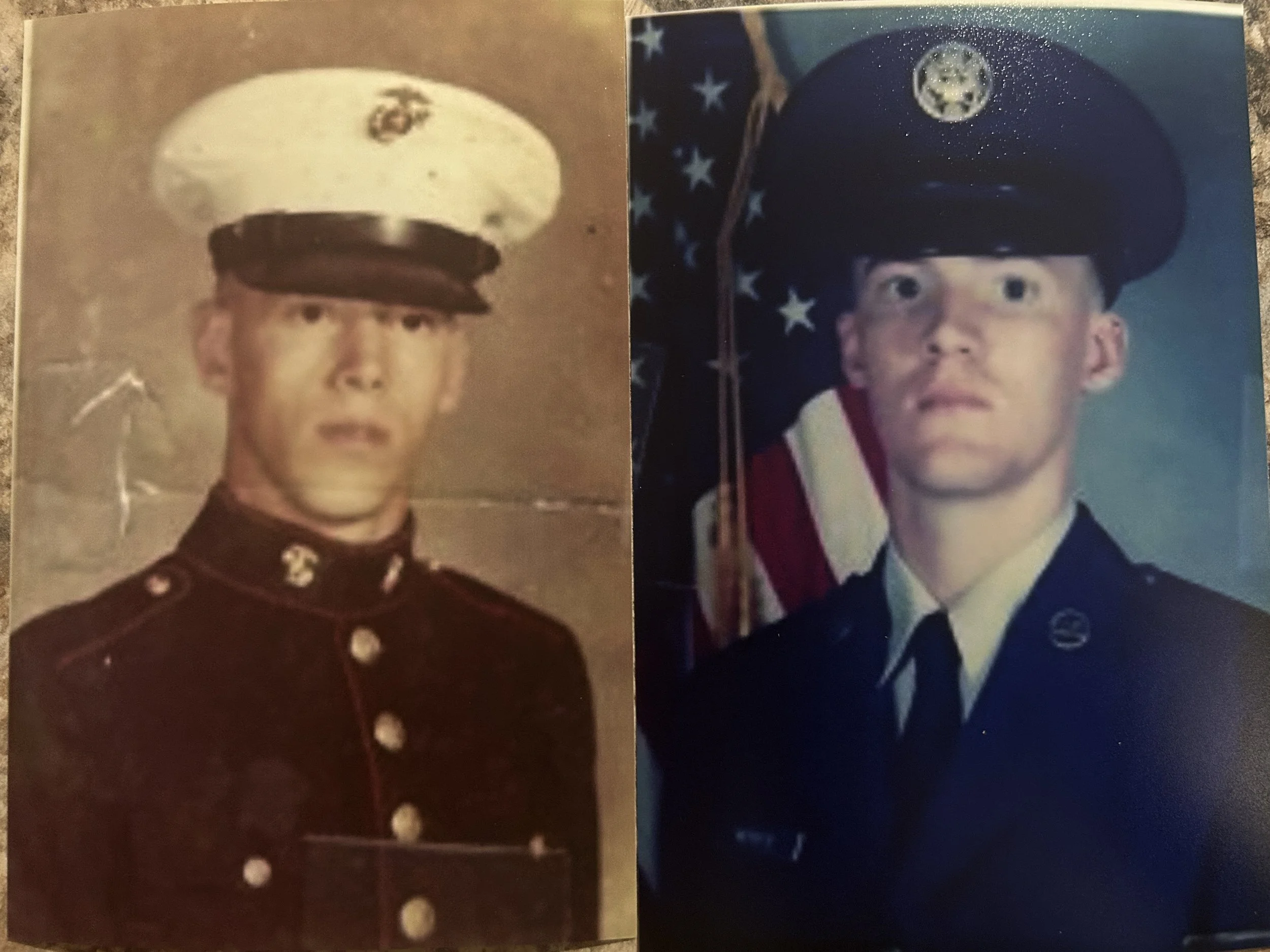 Father and son military photographs
