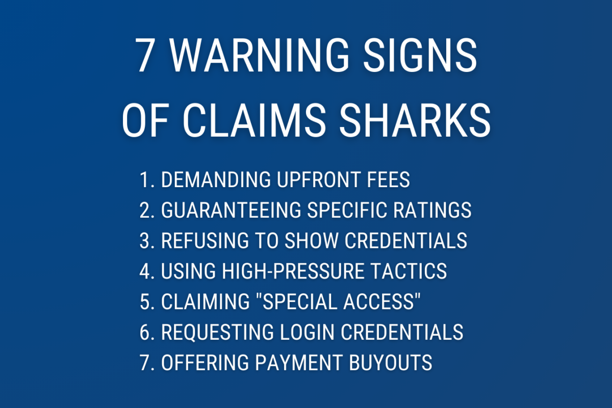 VA claim shark warning signs