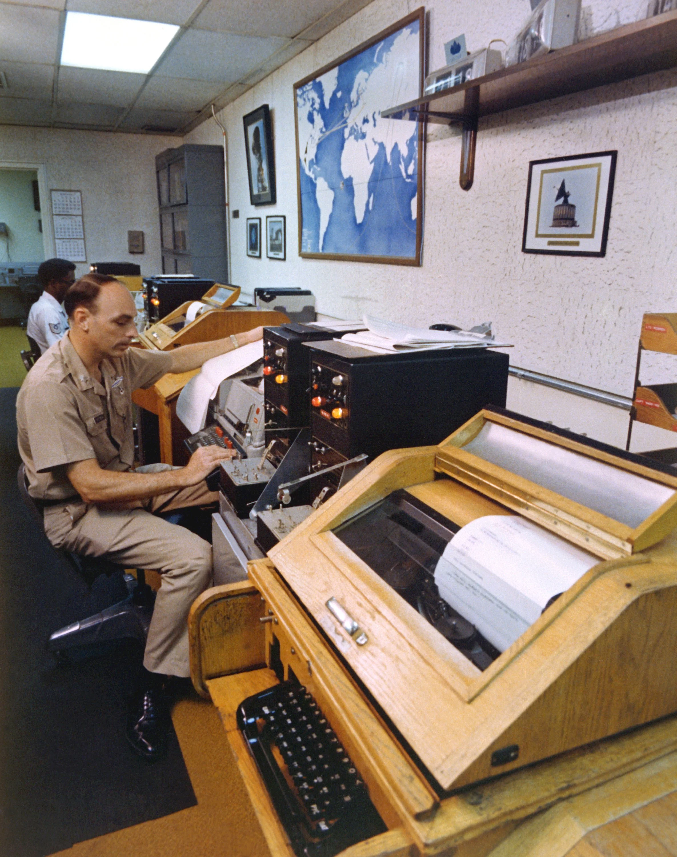 US Air Force personnel at Washington-Moscow direct communications link