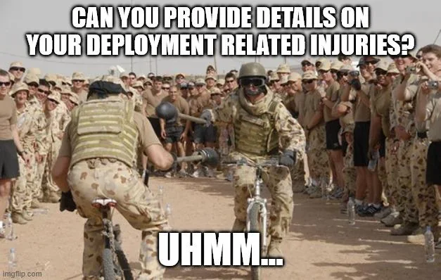 deployment injury meme