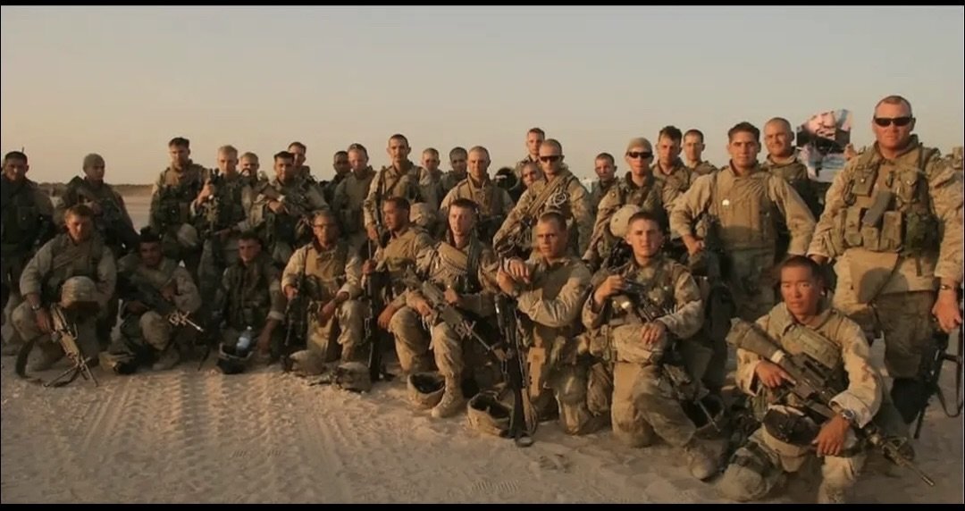 Charlie Company 1/4 3rd Platoon after cemetery battle in Najaf