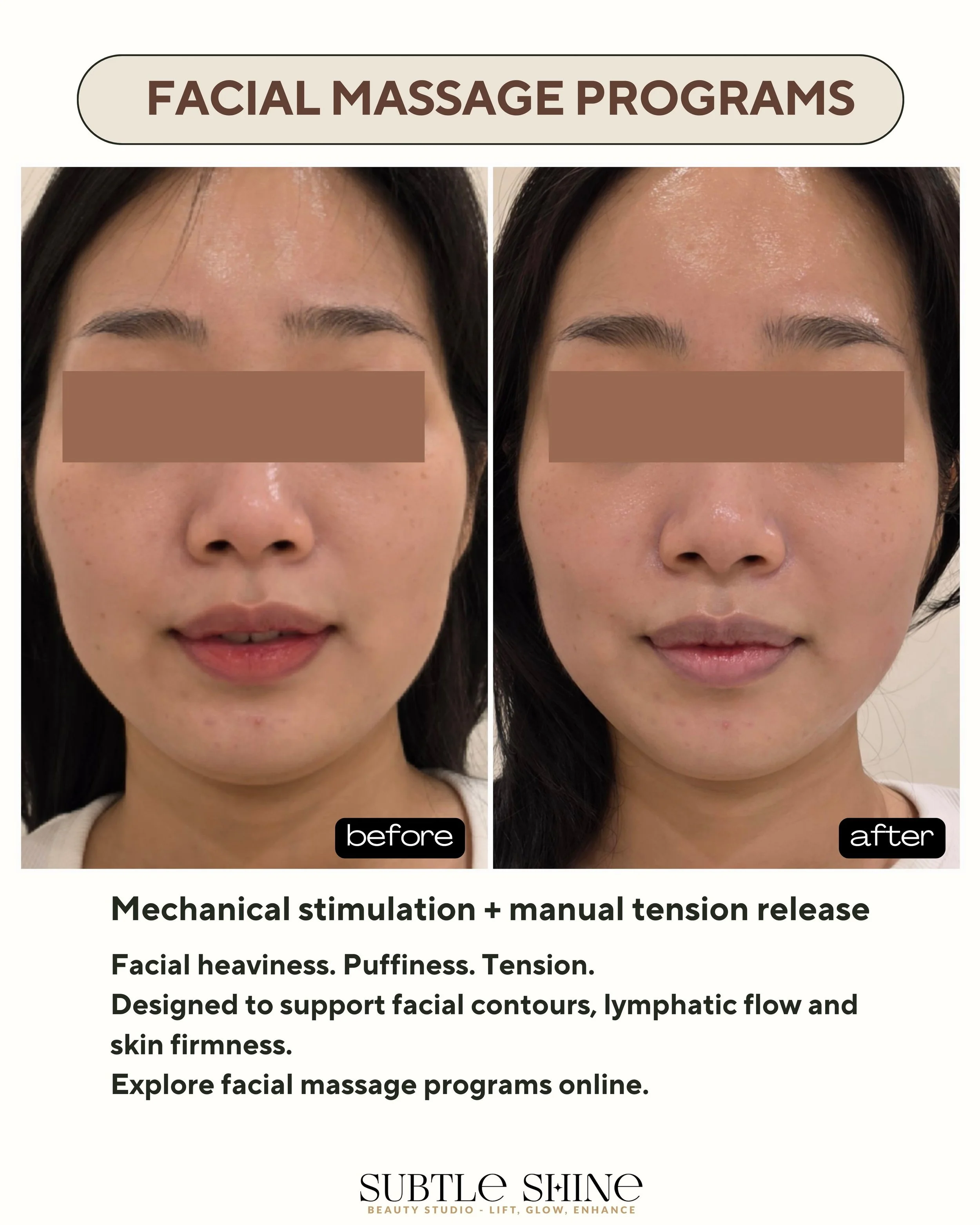One of the questions I hear most often is:

"Which facial massage treatment should I choose?"

The answer depends on what you're looking to address.

Some clients are concerned about facial heaviness and puffiness. Others are looking for su