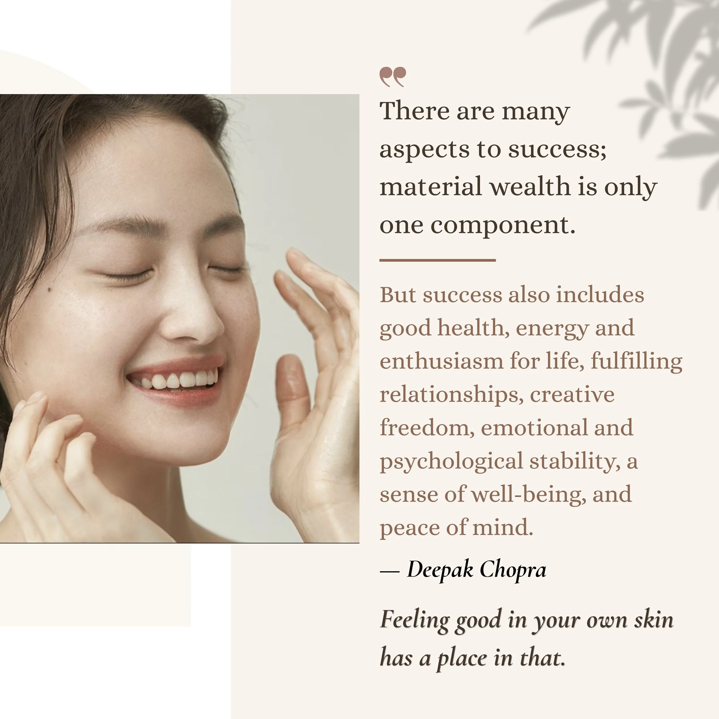 Life can get busy with work, responsibilities, finances and everything in between. So much of our attention goes towards what needs to be done.

I liked this quote because it&rsquo;s a reminder that feeling well can come from many different parts of 